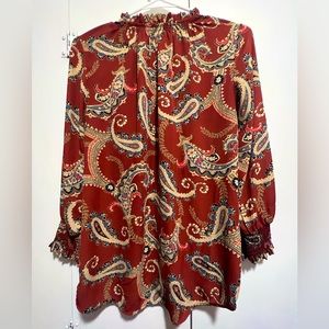 DR 2 Button Down Brown & Paisley dress Shirt